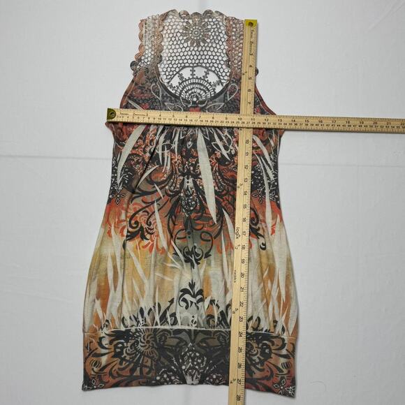 Y2K Vintage Rue 21 Size Small Boho crochet back tank top - Picture 4 of 5